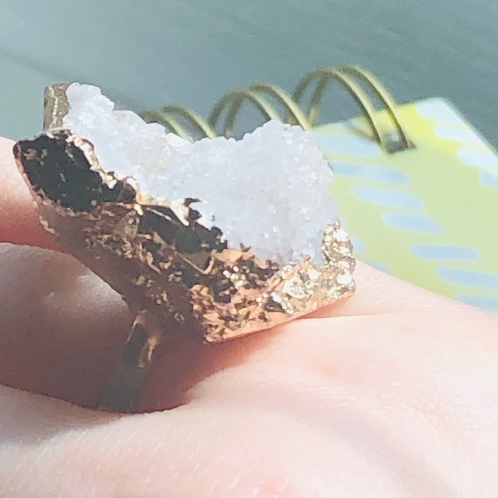🌟GEODE ROSE GOLD RING🌟3 for $30 - Picture 5 of 10